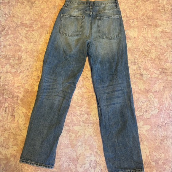 Women's Blue Straight Leg Jeans - Picture 4 of 4